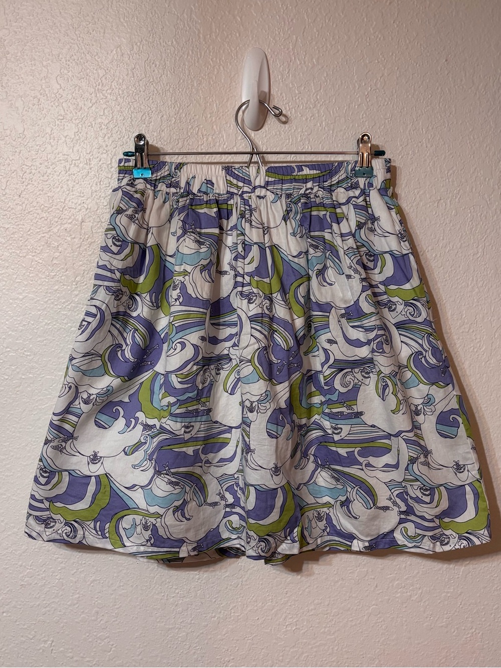 Modcloth Shark Print Pull On Skirt Medium